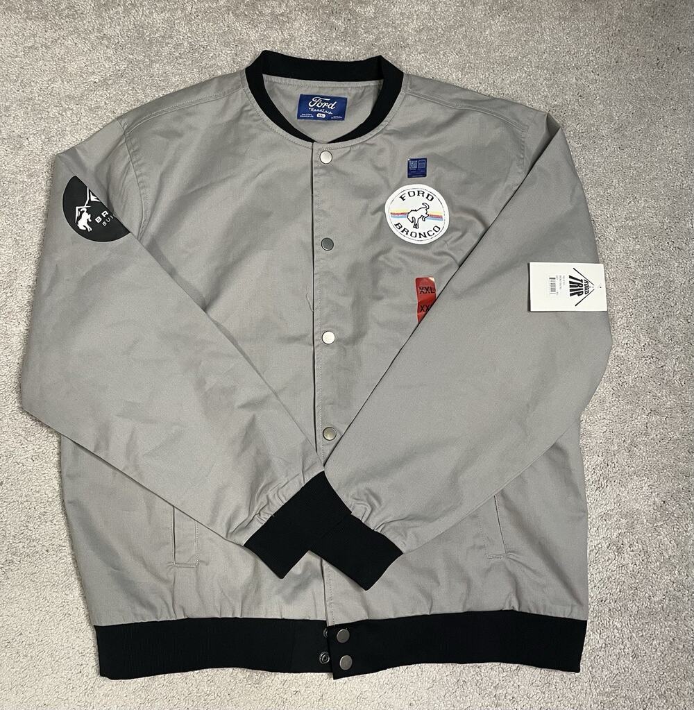 Ford Bronco Roadtrip Snap Down Jacket - NWT Mens 2XL Grey / Multi